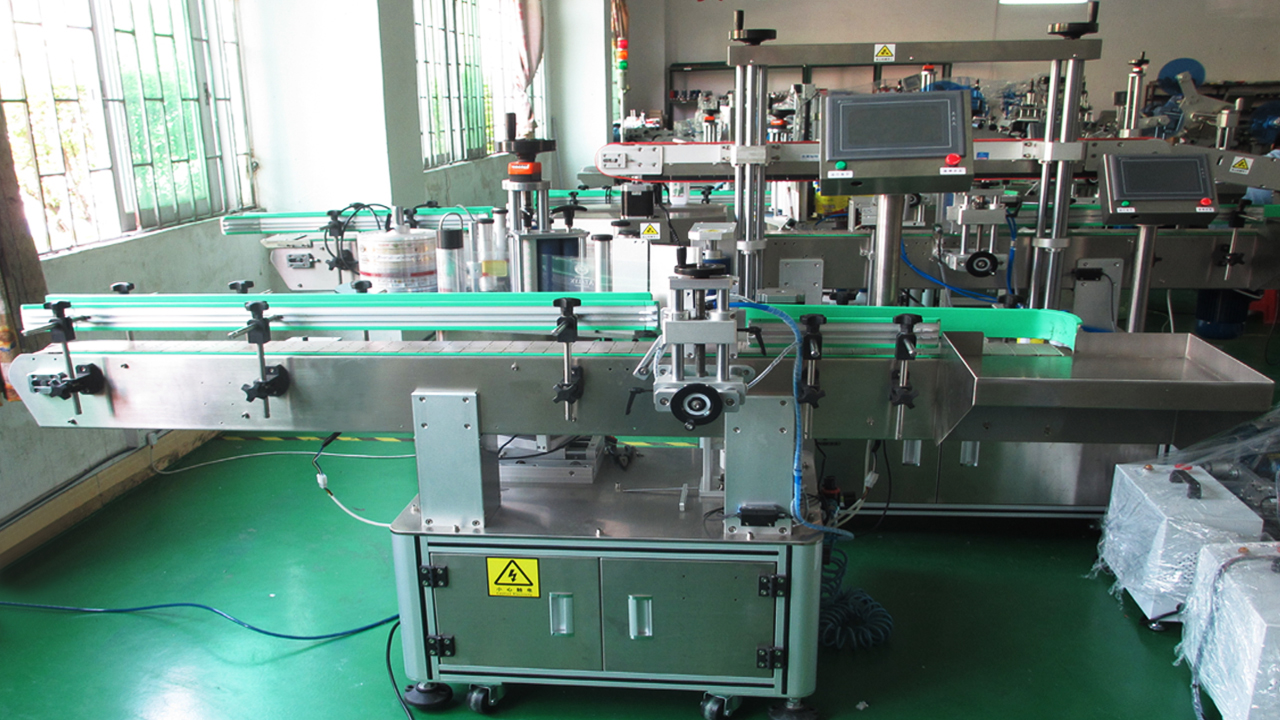 Round metal cans labeling machines automatic vertical easy open cans labeller equipment