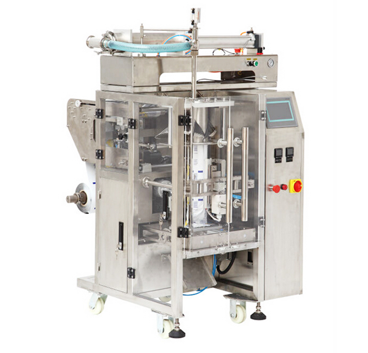 hair gel cream lotion liquid packaging machine fully automatic form fill seal equipment VFFS packagi