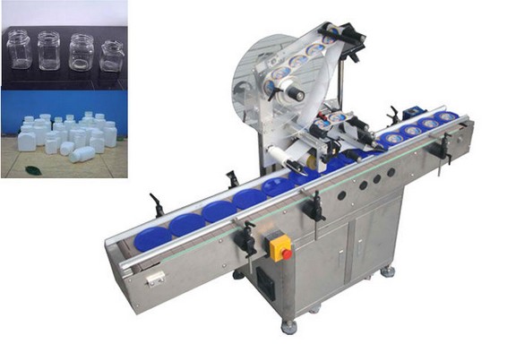 flat surface labeling machine PE bags plane labeller fully automatic Etikettiermaschine fuer Tasche