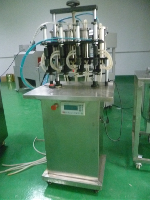 perfume filling machine semi automatic liquid filler equipment vacuum filler 4 filling nozzles for g